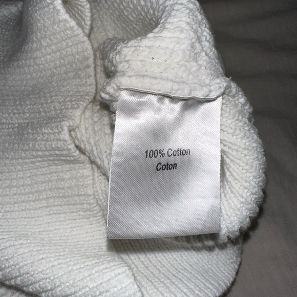 Marissa Webb Eva Asymmetric Front Crew Neck White Sweater (SW2) - Picture 5 of 6